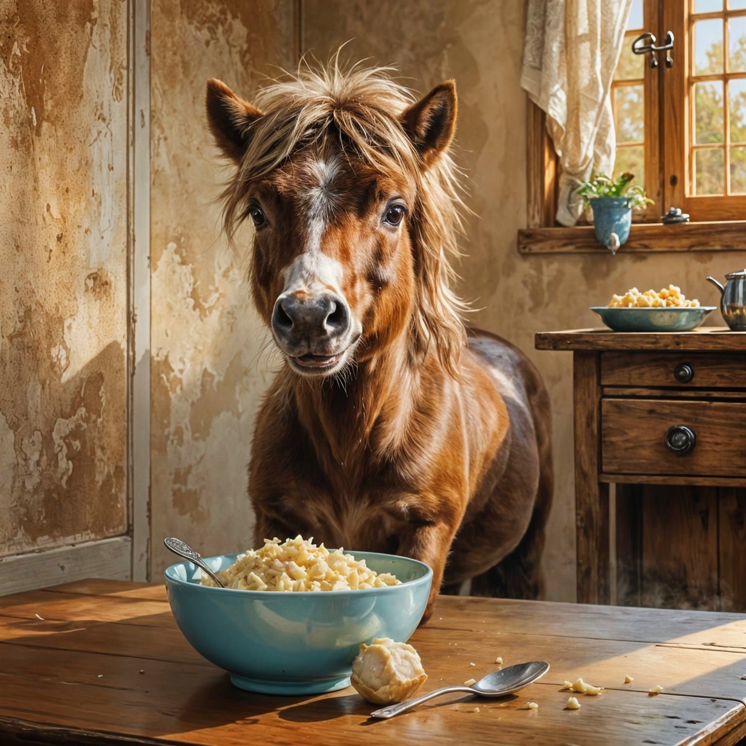 Miniature Pony Ready to Eat Mashed Potatoes