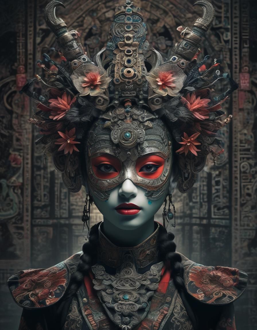 Mysterious Woman in Paro Tshechu Mask
