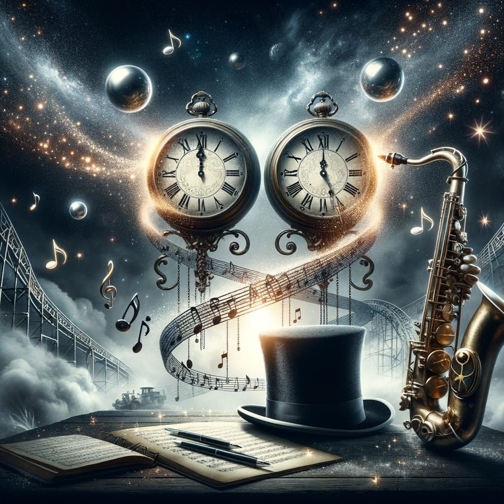 Surreal Time: Clocks, Music, and a Starry Night