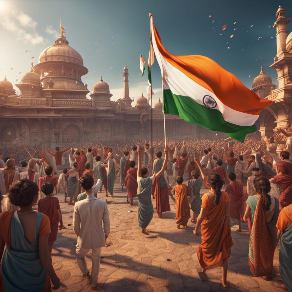 Celebrating Independence Day in India: A Matte Painting