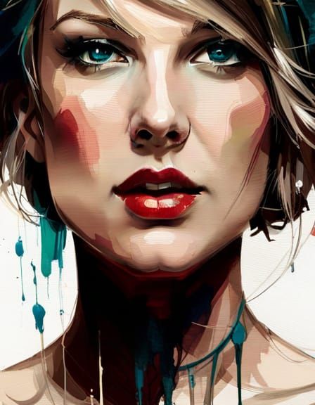 Elegant Portrait in Textured Speedpaint Style