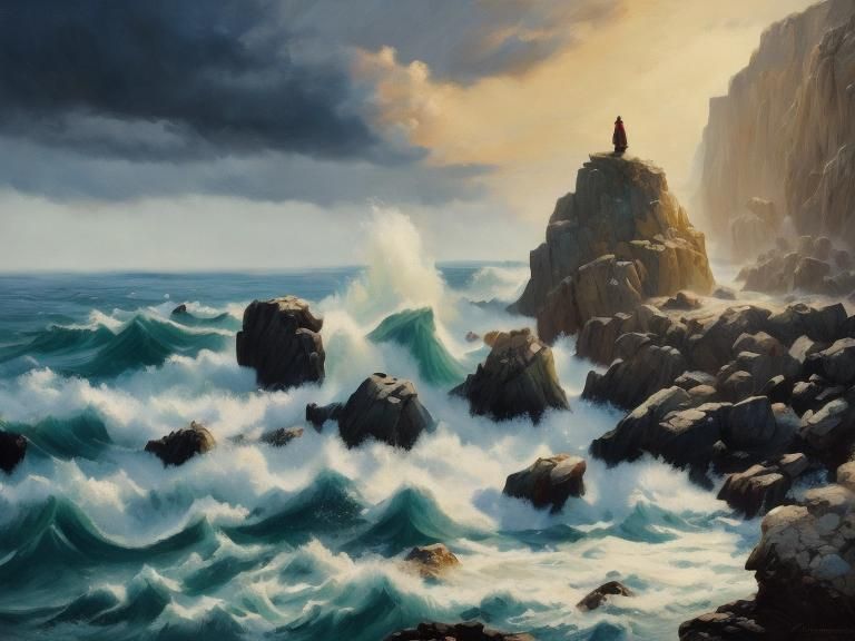 Moses at the Confluence: Fauvist Digital Painting