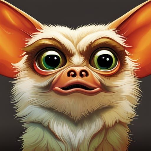 Hyperrealistic Gremlin Concept Art with Side Lighting