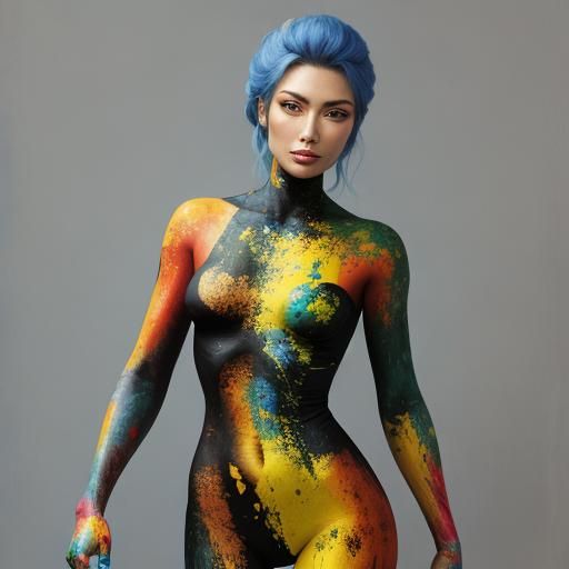 Realistic Painting of a Woman's Body