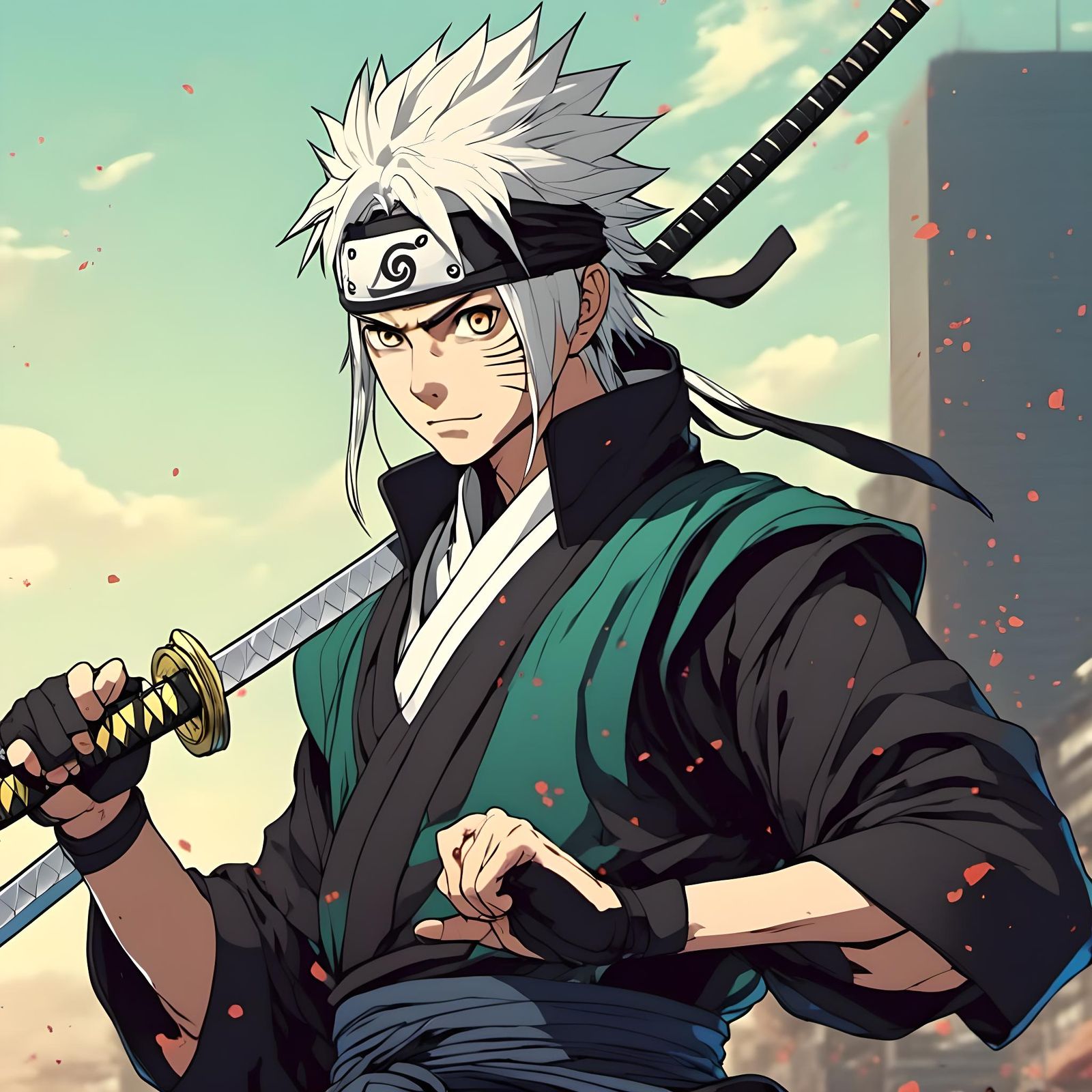 Naruto-Inspired Ninja Character Art