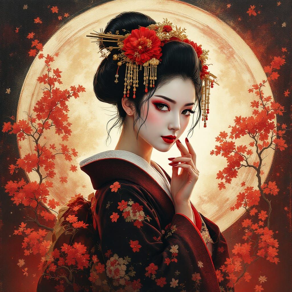 Elegant Geisha Portrait