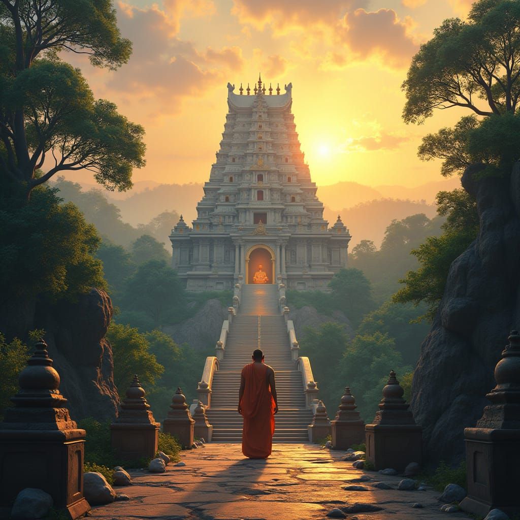 Majestic Venkateshwara Swami Amidst Tirumala's Mystical Land...