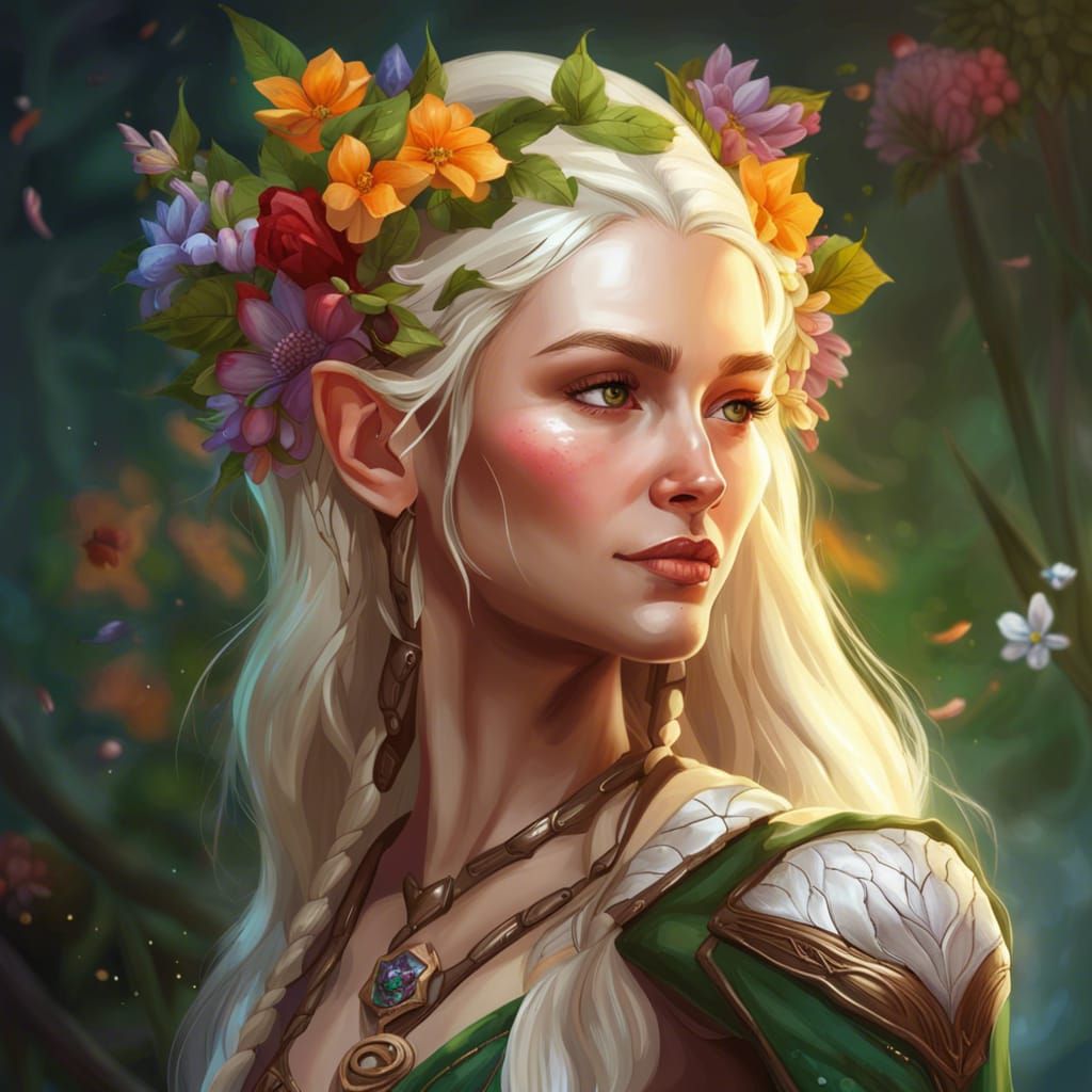 Detailed Portrait of a Beautiful Elf Woman