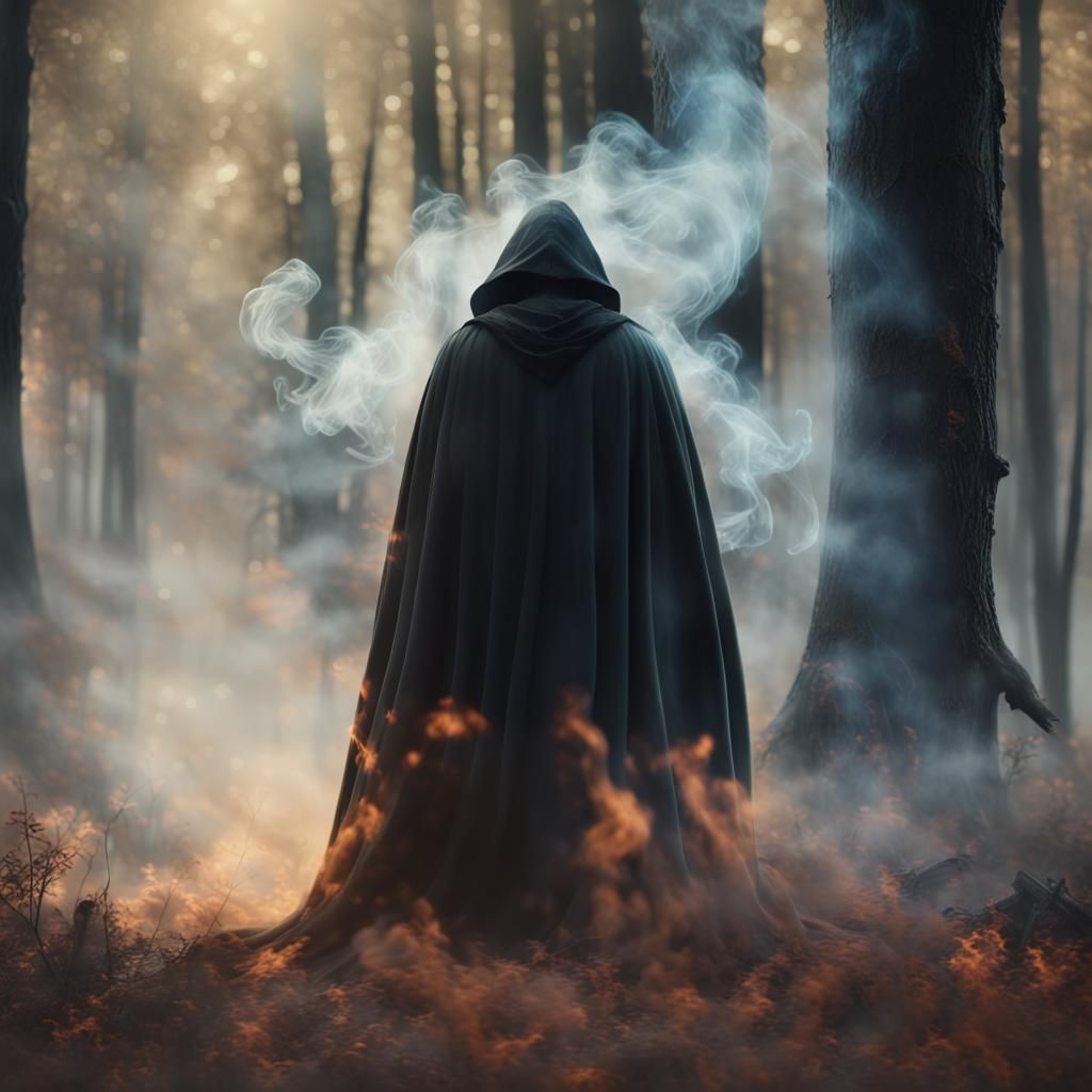 Ethereal Smoke King in Dreamy Forest