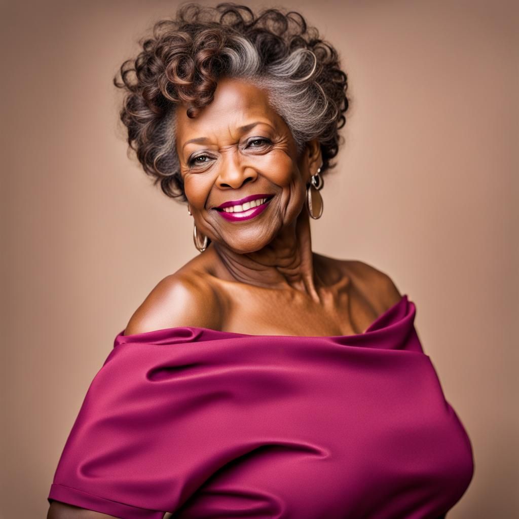 Portrait of an Elderly Woman with Brown Eyes