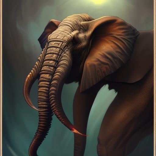 Demonic Eldritch Elephant Portrait in Unreal Engine 5