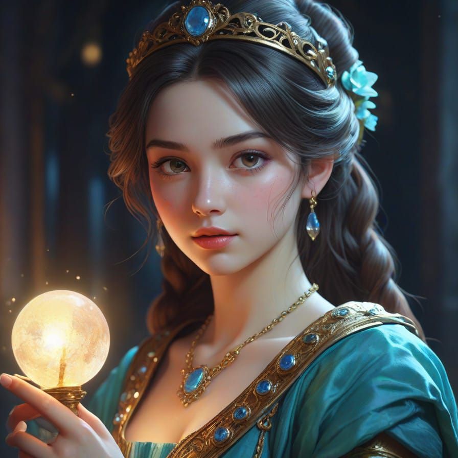 Roman Goddess of Prosperity Radiates Ethereal Glow