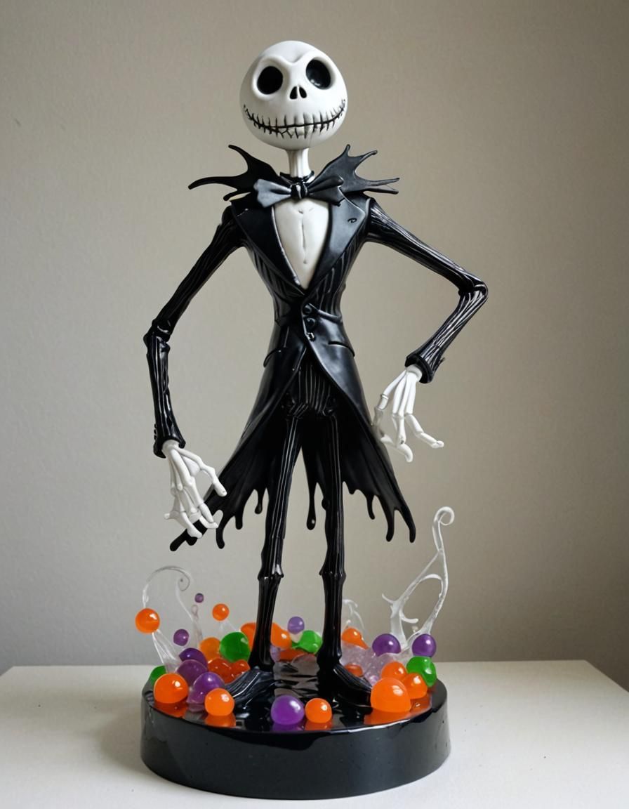 Edible Jelly Jack Skellington Sculpture