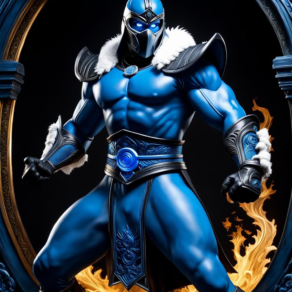 Olaf as Sub-Zero in Digital Baroque Style