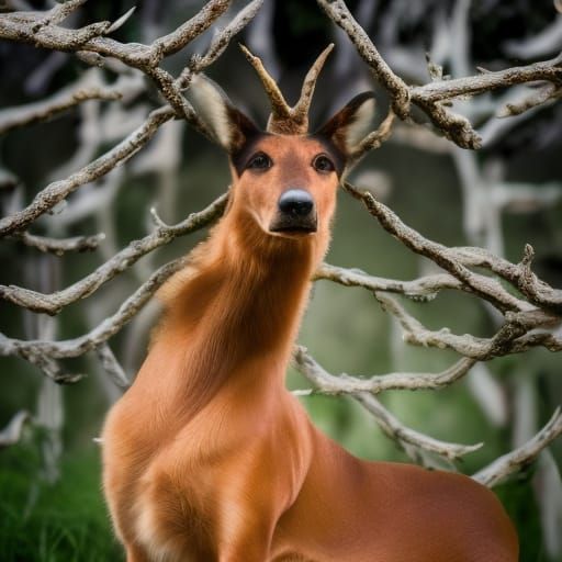 Regal Wildlife Portrait in Vibrant Bokeh