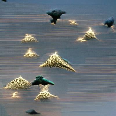 Flock of Starlings Form UFO Shape in 3D