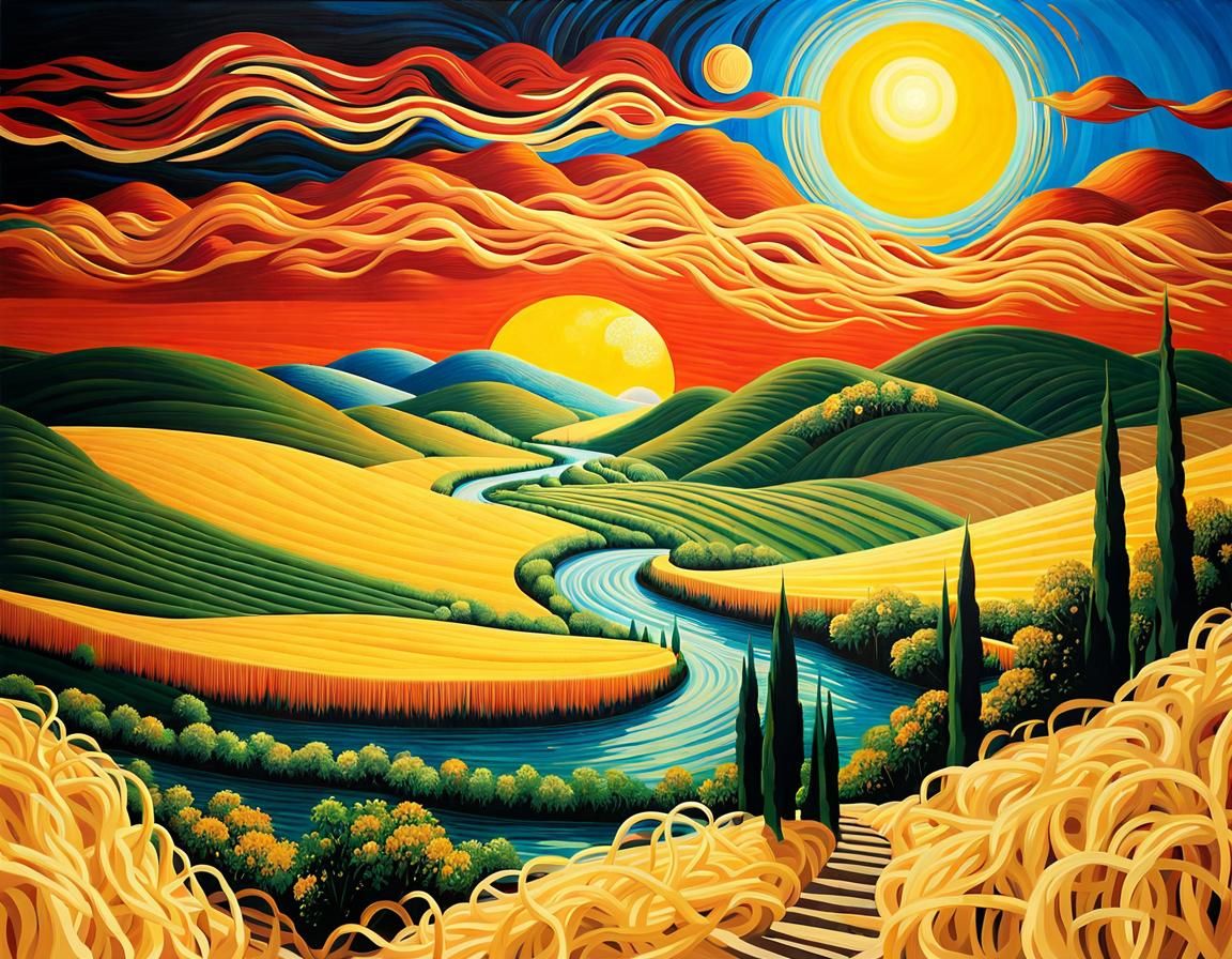 Spaghetti landscape in Toscana