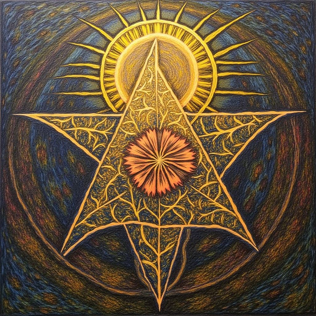 Extruded Dusk Weave Mandala with Helical Astrolabe Tessellat...