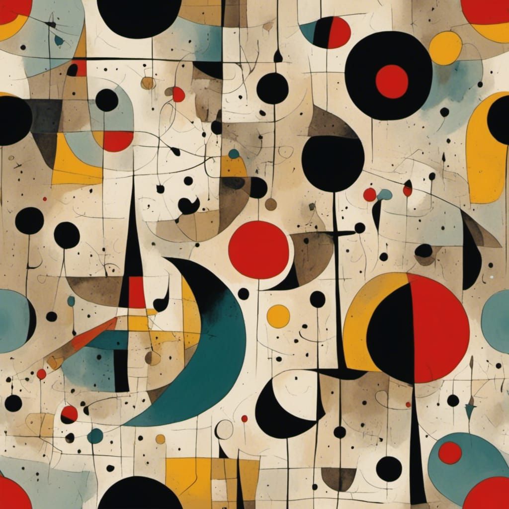 Surreal Abstract Design in Dali Style, Muted Colors