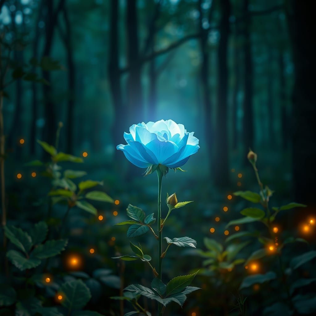 Blue Rose Lights Up Virgin Forest