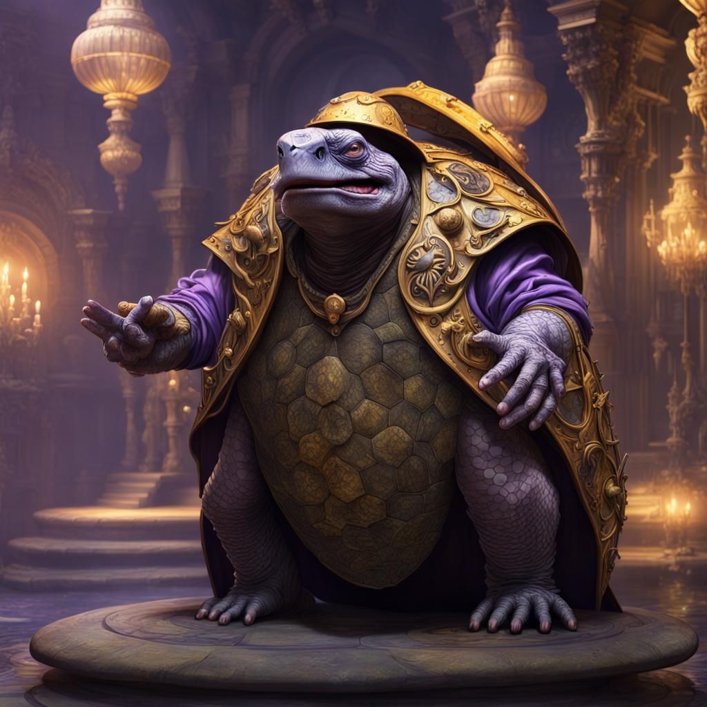 Turtle Man in Louis Vuitton: Dark Fantasy Concept Art