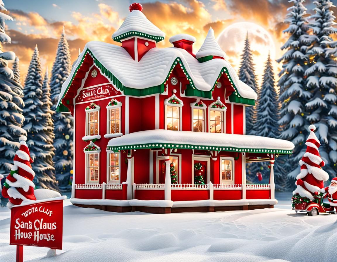 Santa Claus House: A Festive Christmas Scene