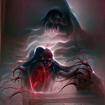 Exploding Heart in Sinister Dark Fantasy Style