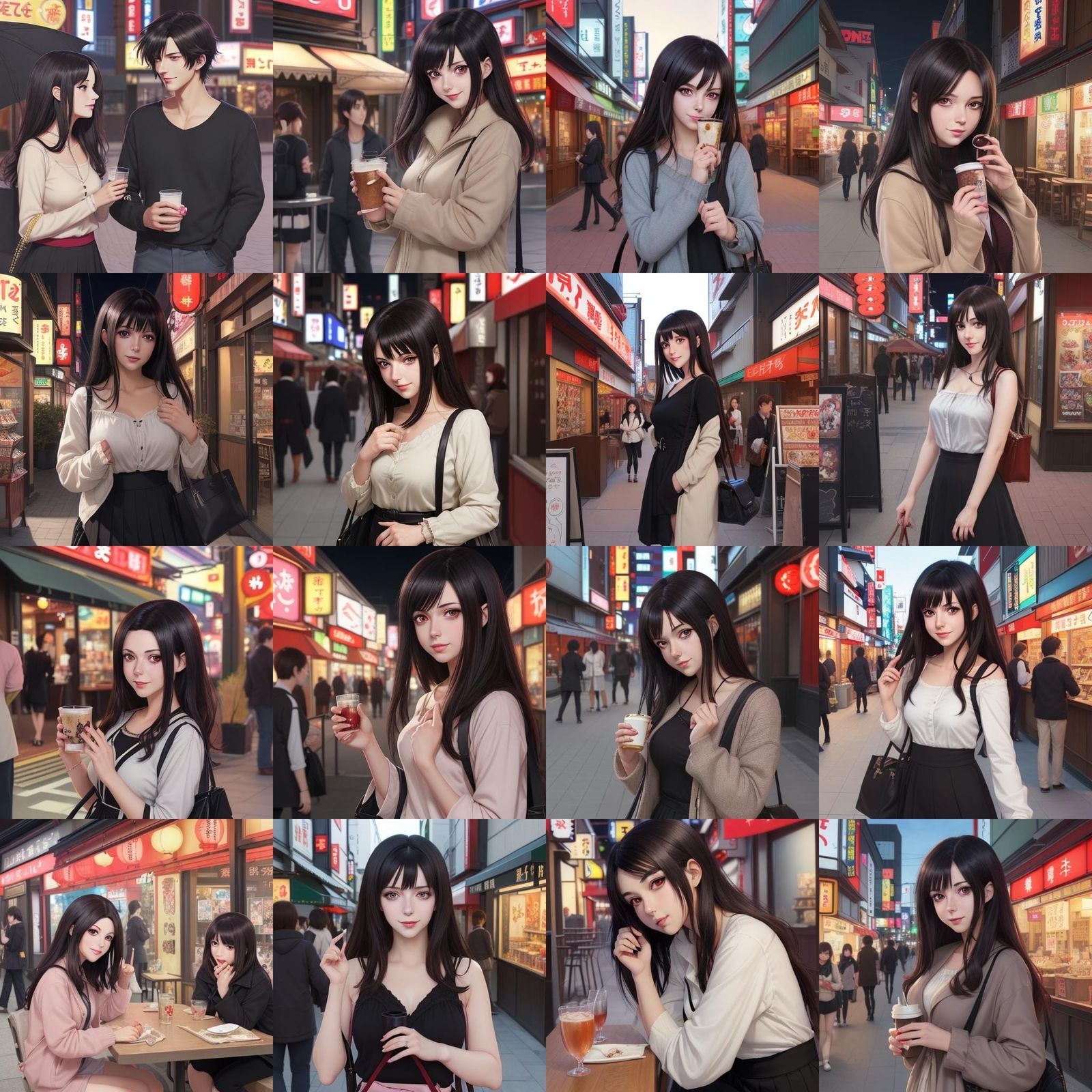 Anime Style Woman on Date, Manga Art