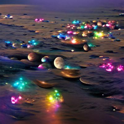 Glowing Moons: A Glittering Celestial Sea