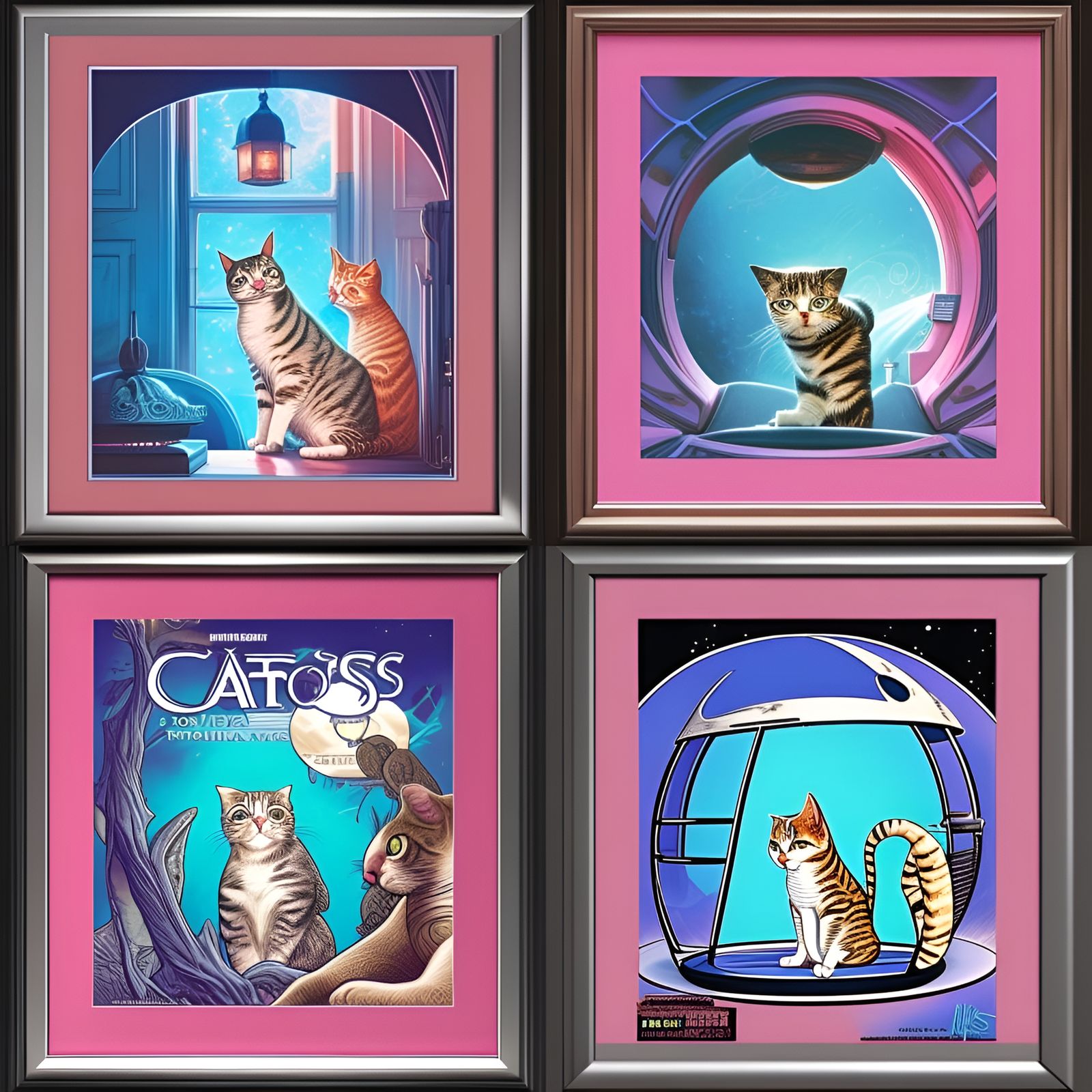 Realistic Comic Book Art of Cats' Secret Life