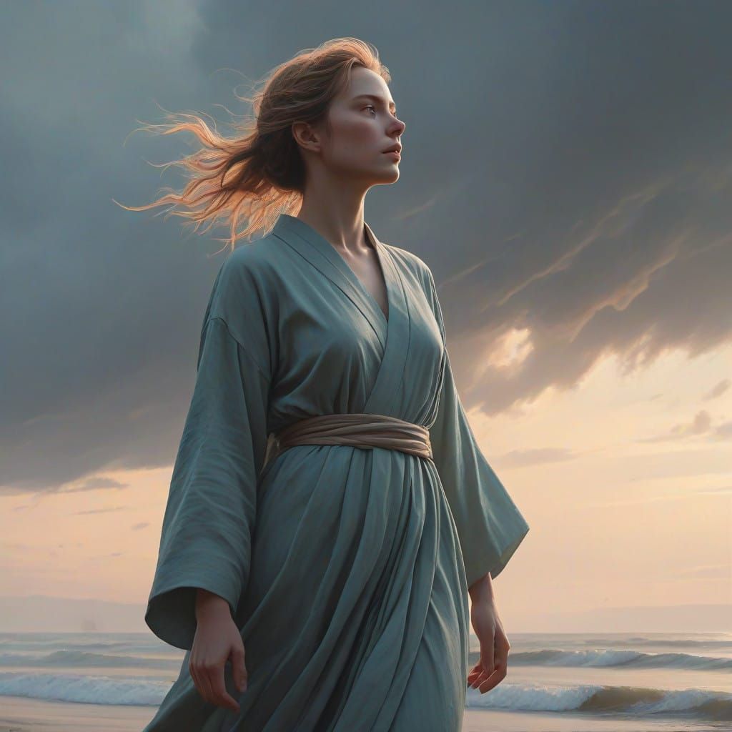 Ethereal Goddess Unites with the Skies and Winds in a Master...