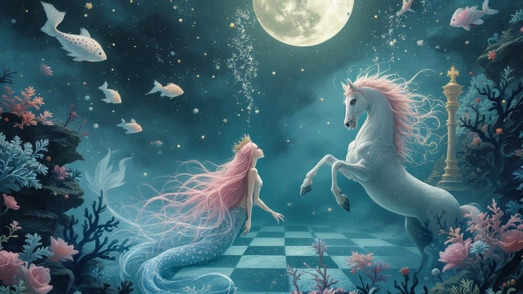 Ethereal Mermaid in Underwater Dreamscape, in Burton-Loish-J...