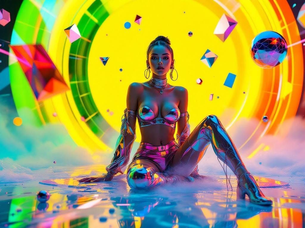 Surreal Y2K Editorial Spread in Cyberpunk Style