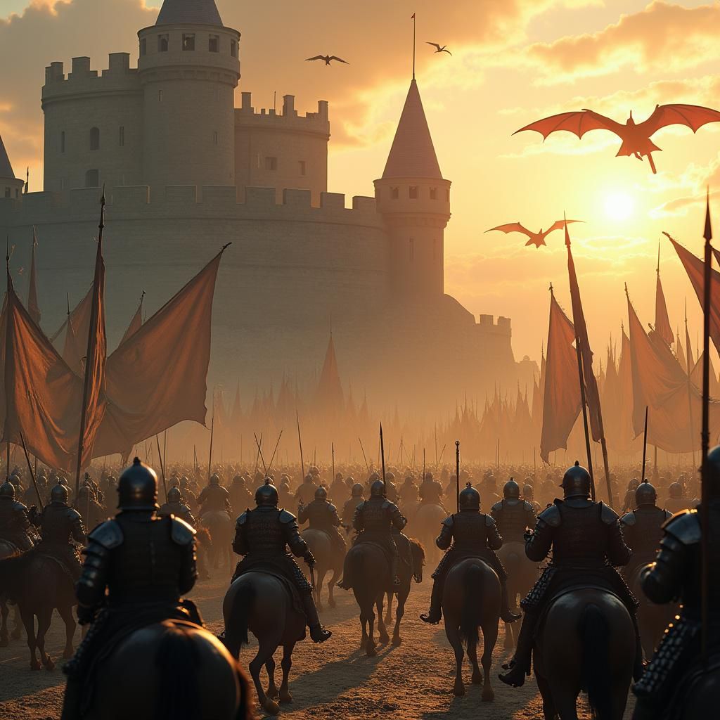 Epic Dragon Battle Scene from Game of Thrones