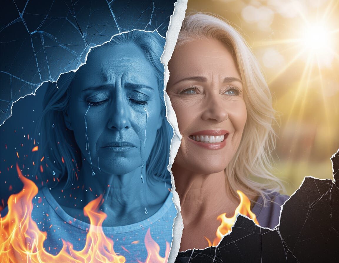 Dual Portrait: Sorrow and Joy in Dramatic Contrast