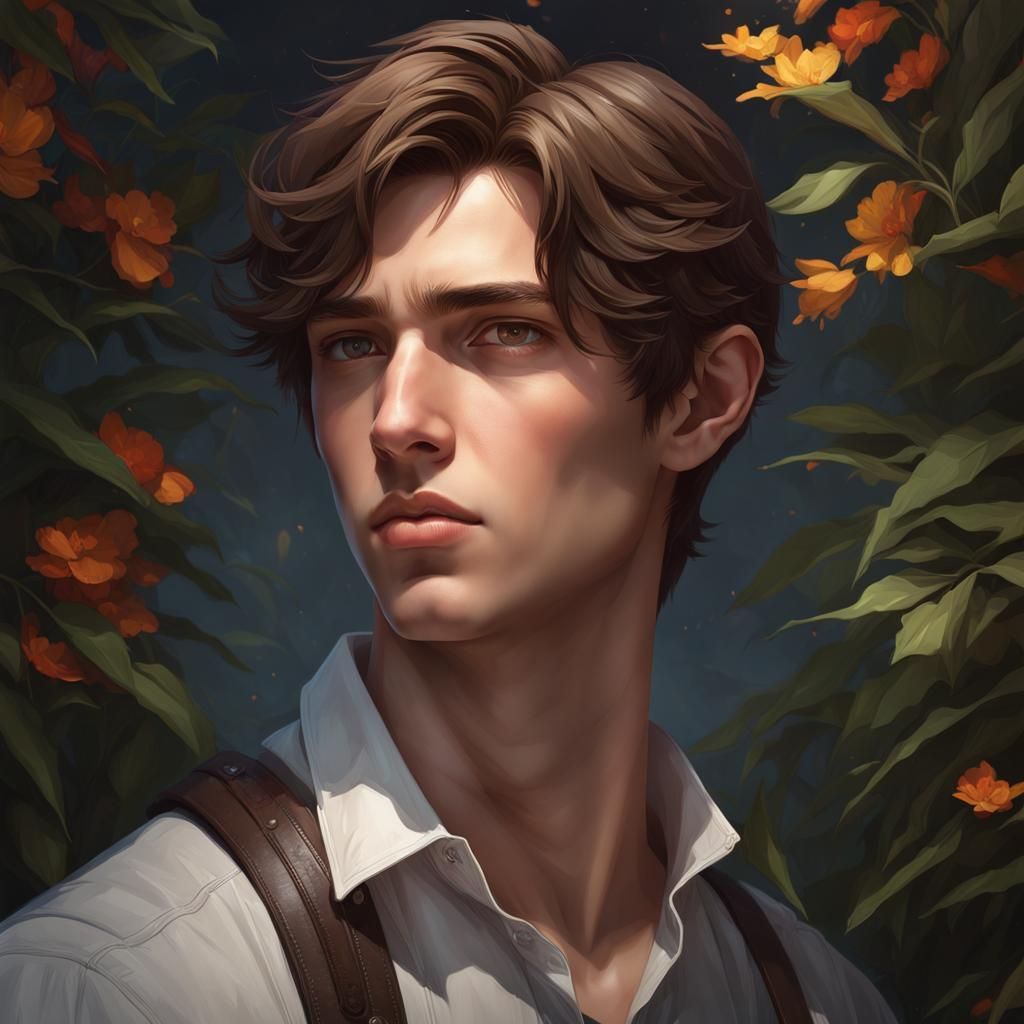 Detailed Portrait of a Slender Pale Boy