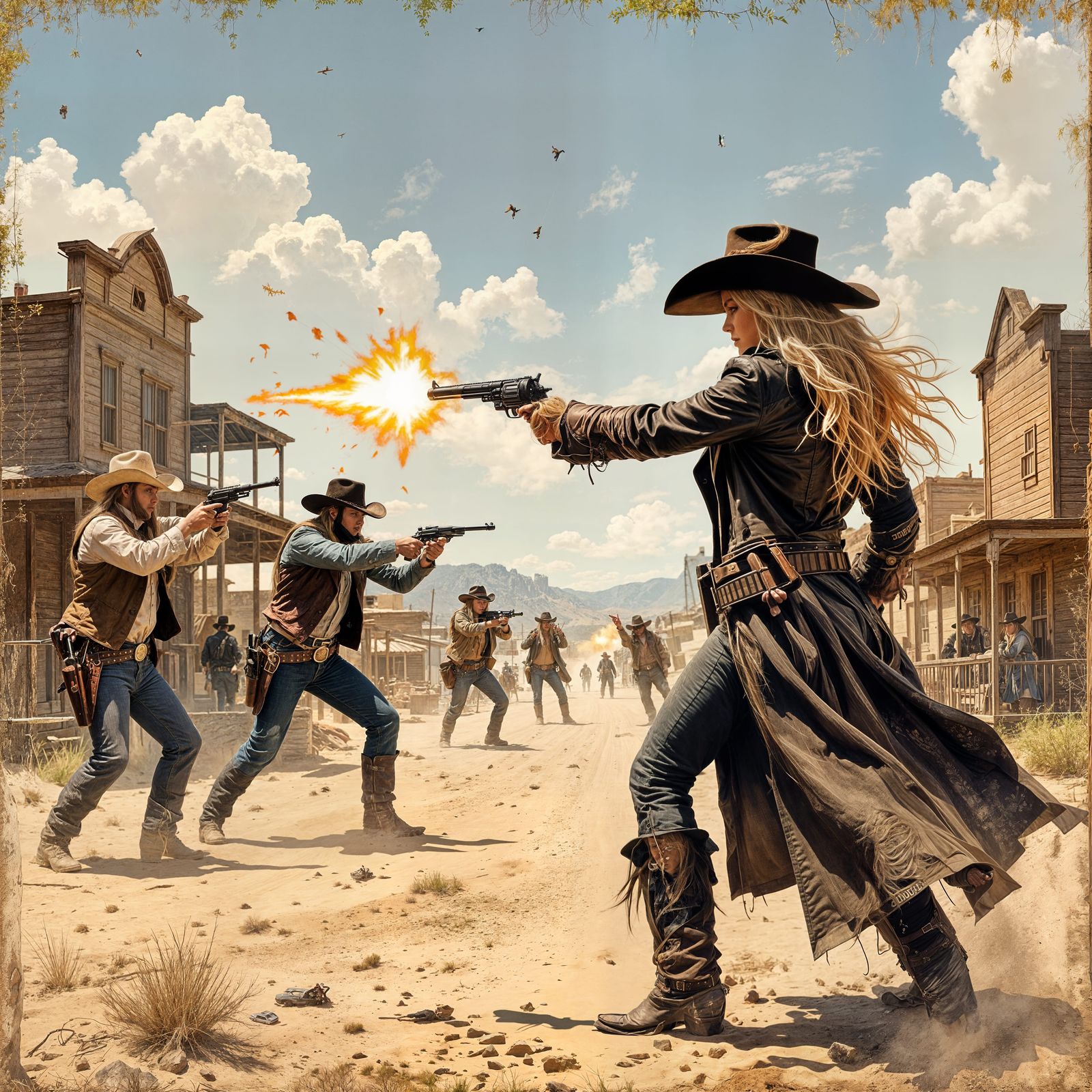 Wild West Shootout: Outlaw Woman vs. Sheriff