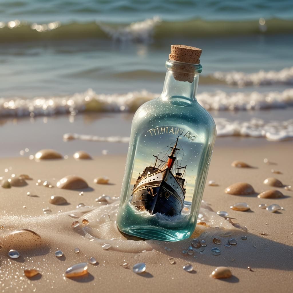 Titanic in a Bottle: Ethereal Fantasy Macro Photography
