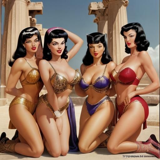 Glamorous Goddesses: Yvonne, Bettie, Jane and Caroline
