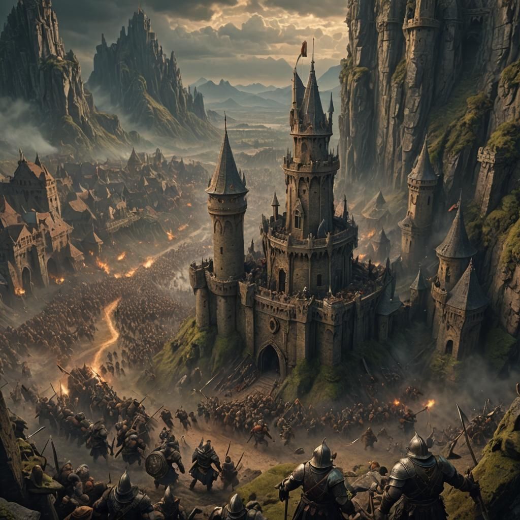 Spearman Defends Against Goblins in Epic Battle