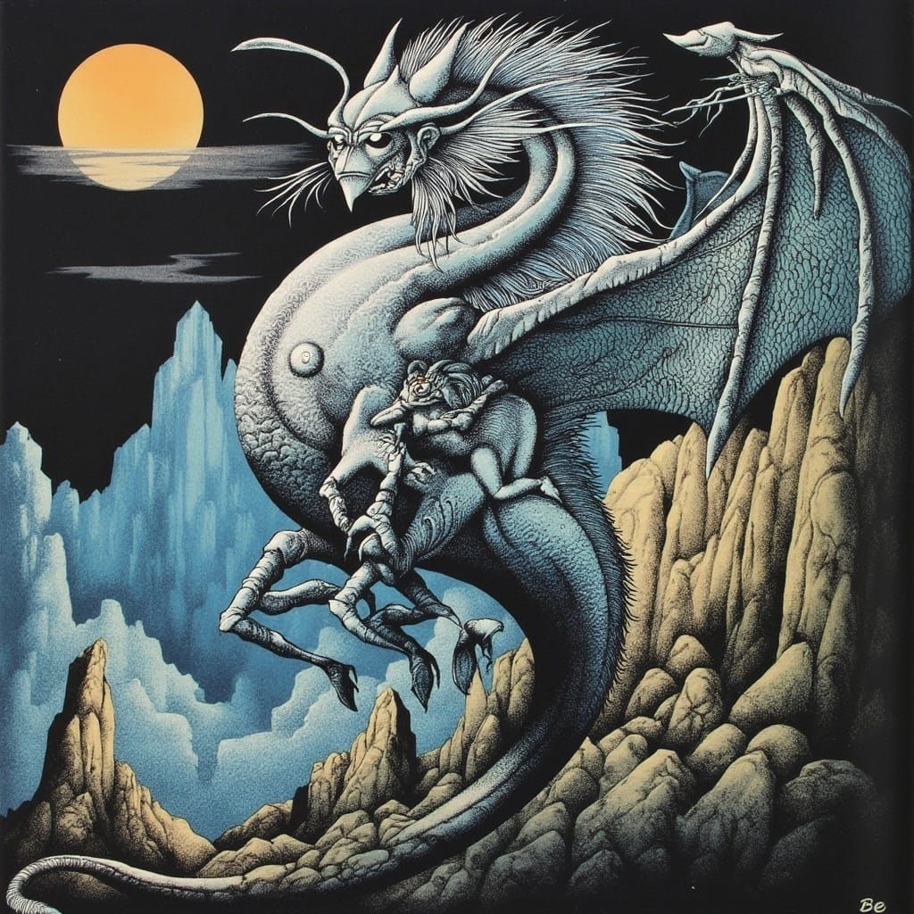 Fantasy Banshee in Surrealist Style