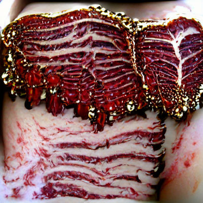 Ruby-Encrusted Rib Cage: A Gemstone Anatomy