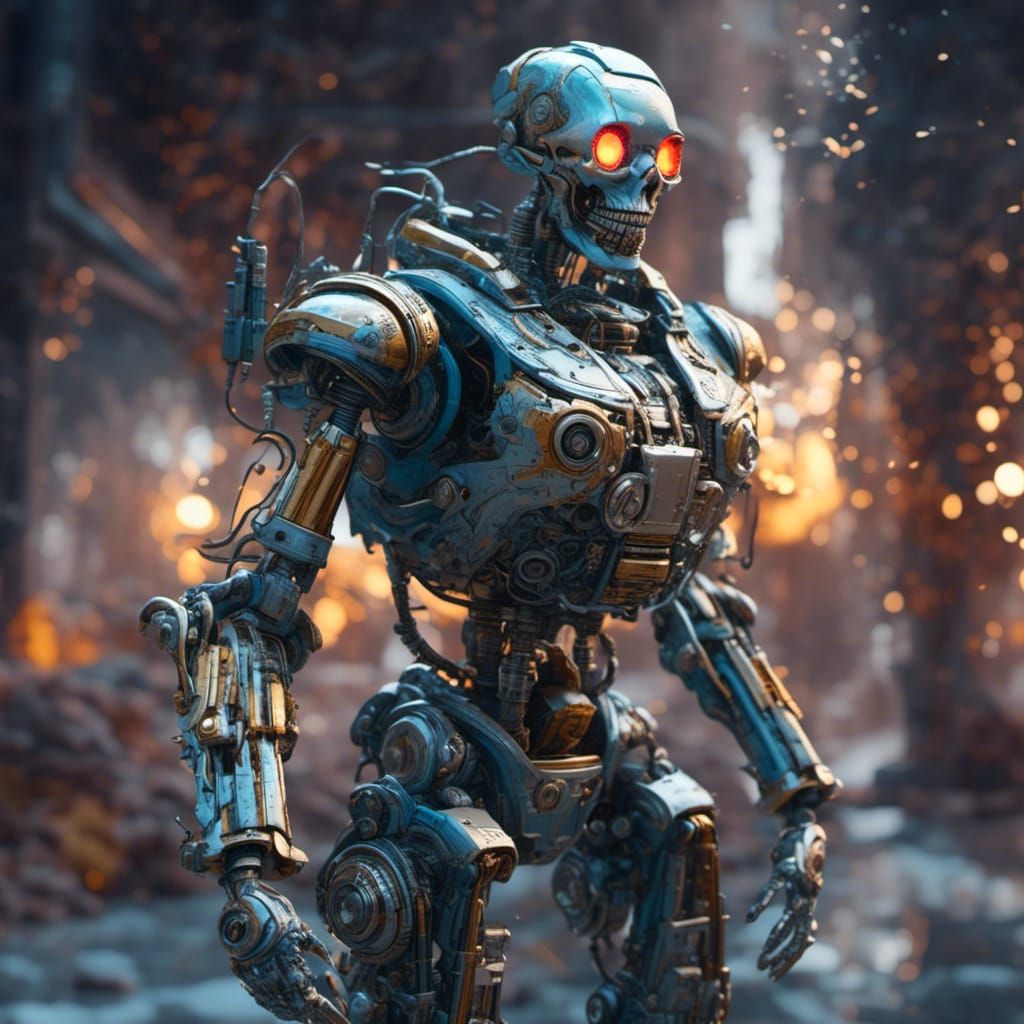 Android Remains in Detailed Gloss Painting