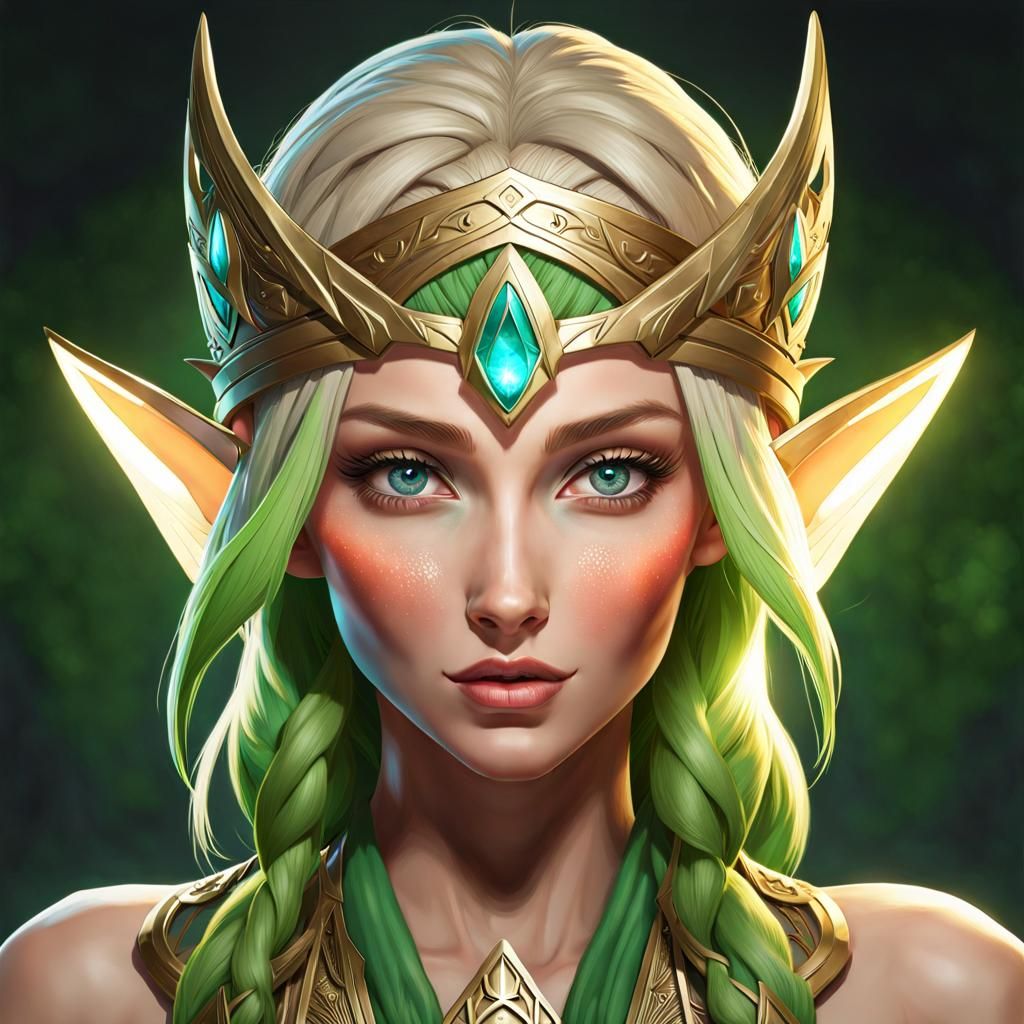 Changing looks of pretty elf Alva