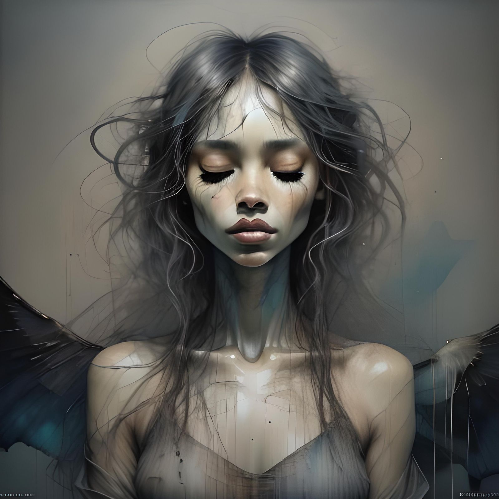 Enlightened African Beauty in Ink Style