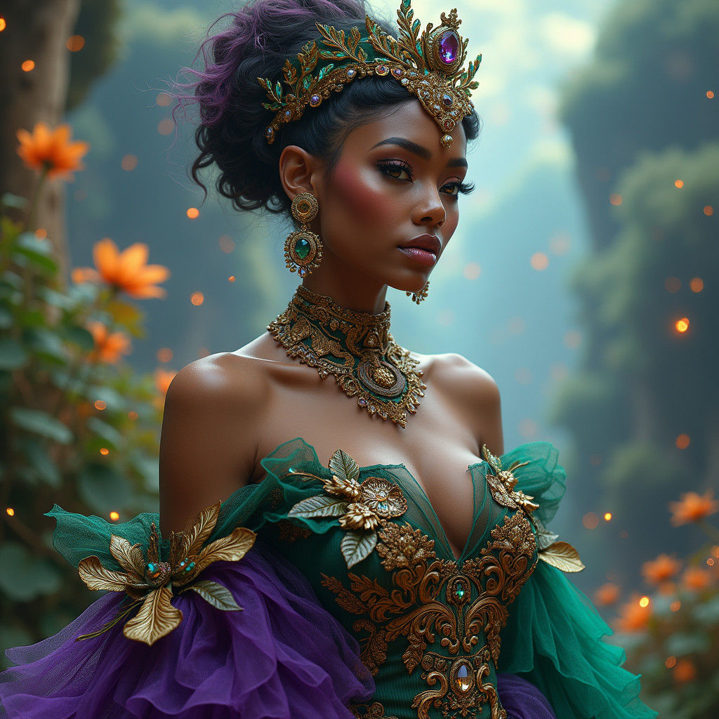Fantasy Fashion Portrait in Ethereal Landscape