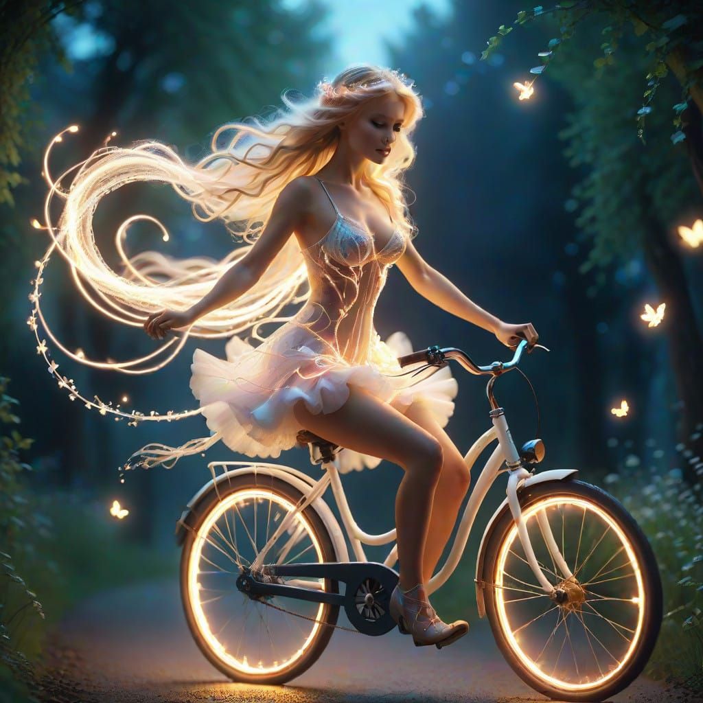 Mystical Fairy Rider in Ethereal Light