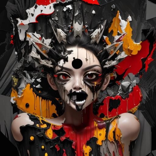 Distorted Fragmented Face: A Surreal Digital Collage