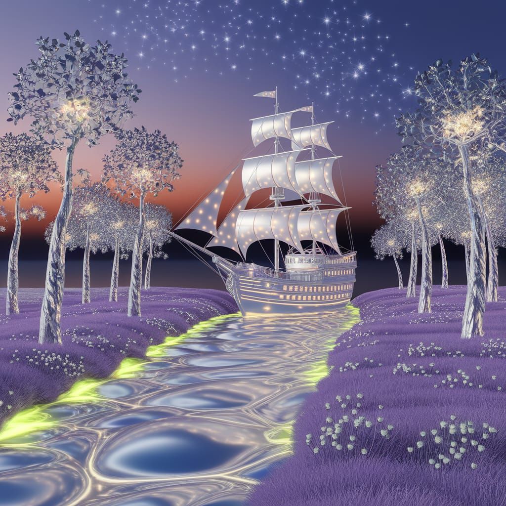 Silver Ships On the Water Very Free and Easy