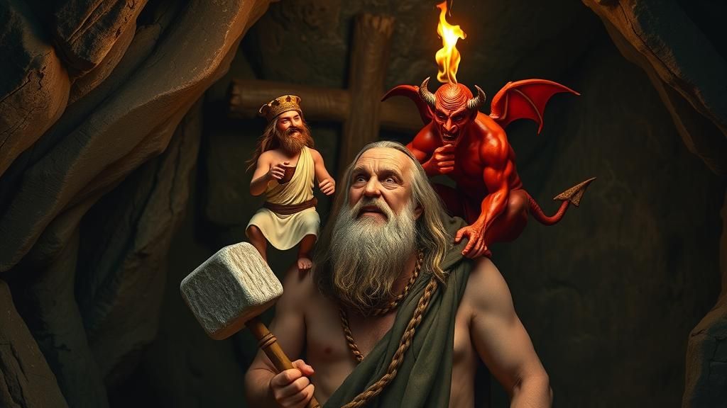 Caveman's Dilemma: Jesus vs. Devil